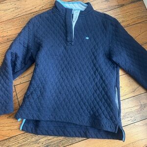 Southern Tide Quilted Navy Pullover